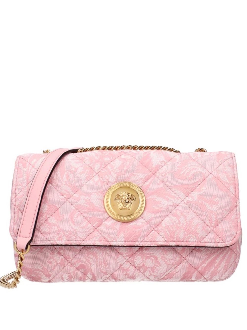 Versace La Medusa Pink Quilted Shoulder Bag NWT and Dust Bag in Store Box